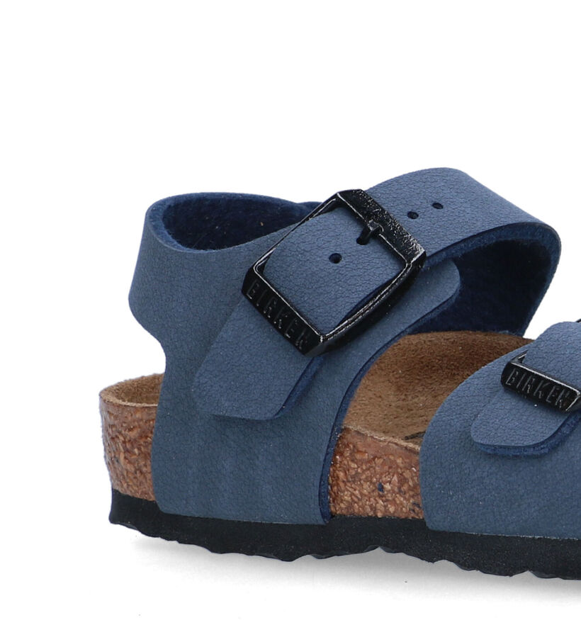 Birkenstock New York Sandales en Bleu en simili cuir (322480)