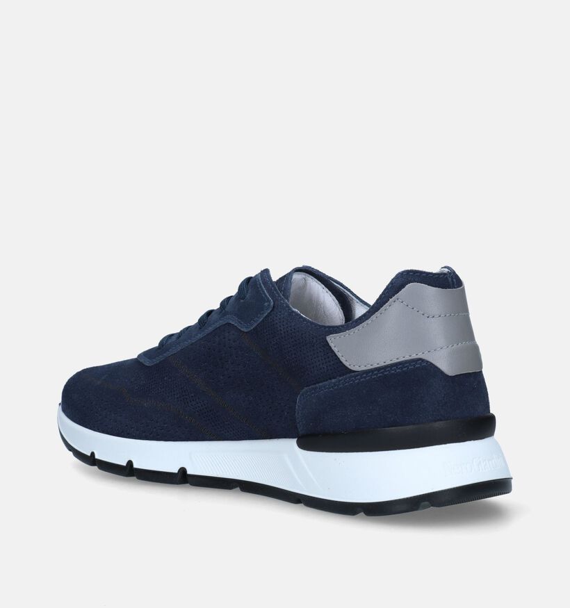 NeroGiardini Blauwe Veterschoenen voor heren (341720) - geschikt voor steunzolen