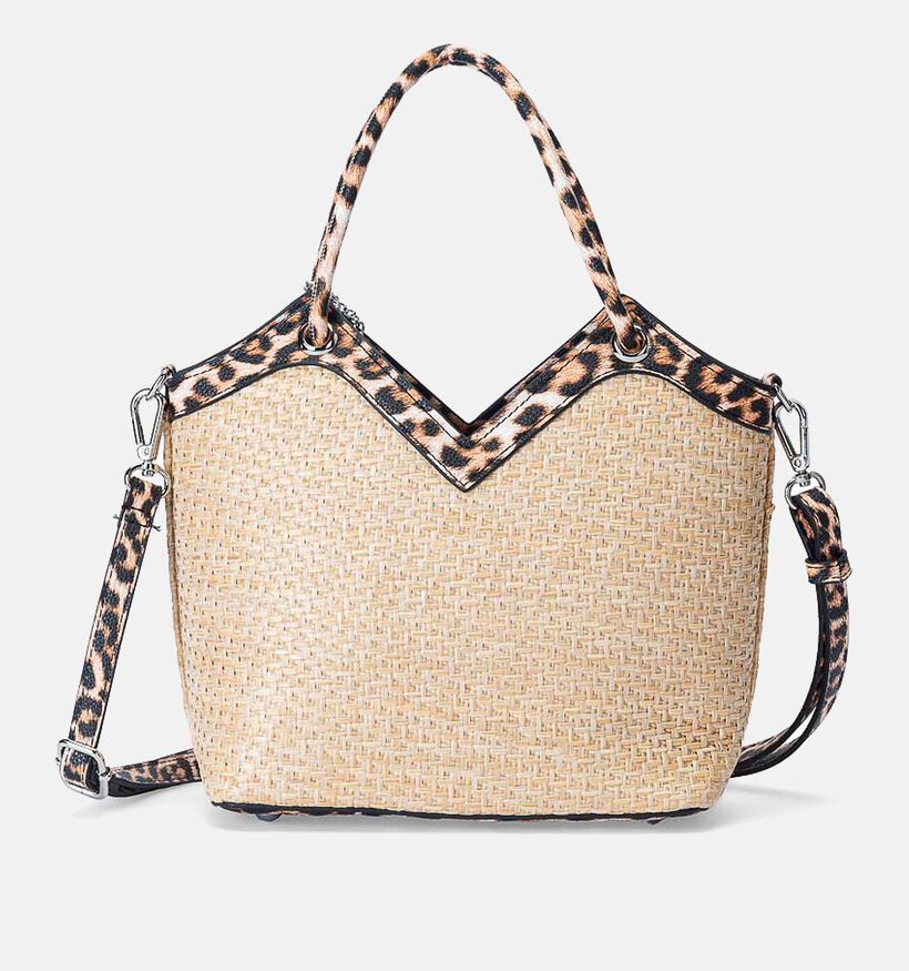 Mac Alyster Leopard Beige Handtas met Riem voor dames (372864)