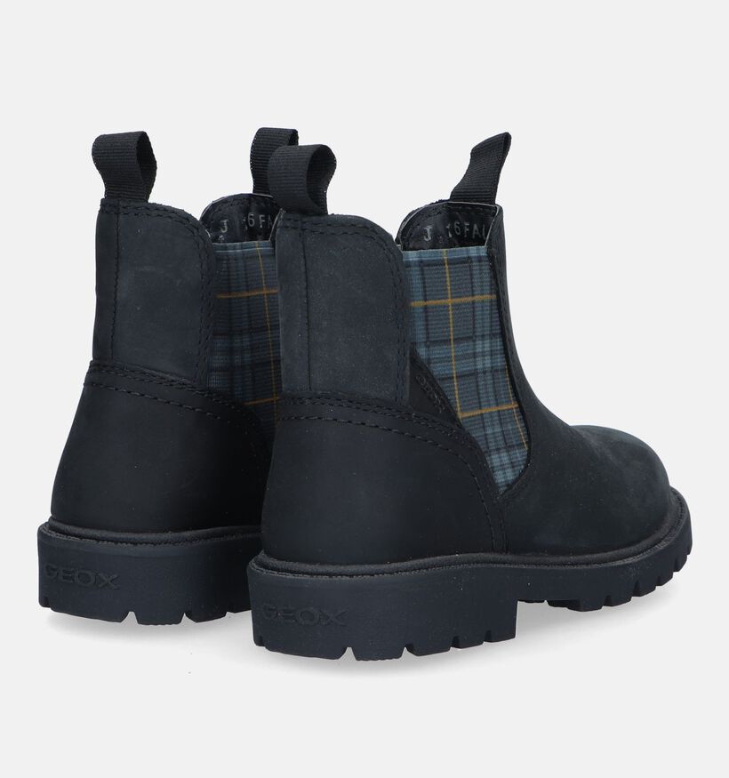 Geox Shaylax Zwarte Chelsea Boots voor jongens (330070) - geschikt voor steunzolen