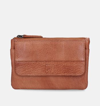 Label M Portemonnees Cognac/Rood