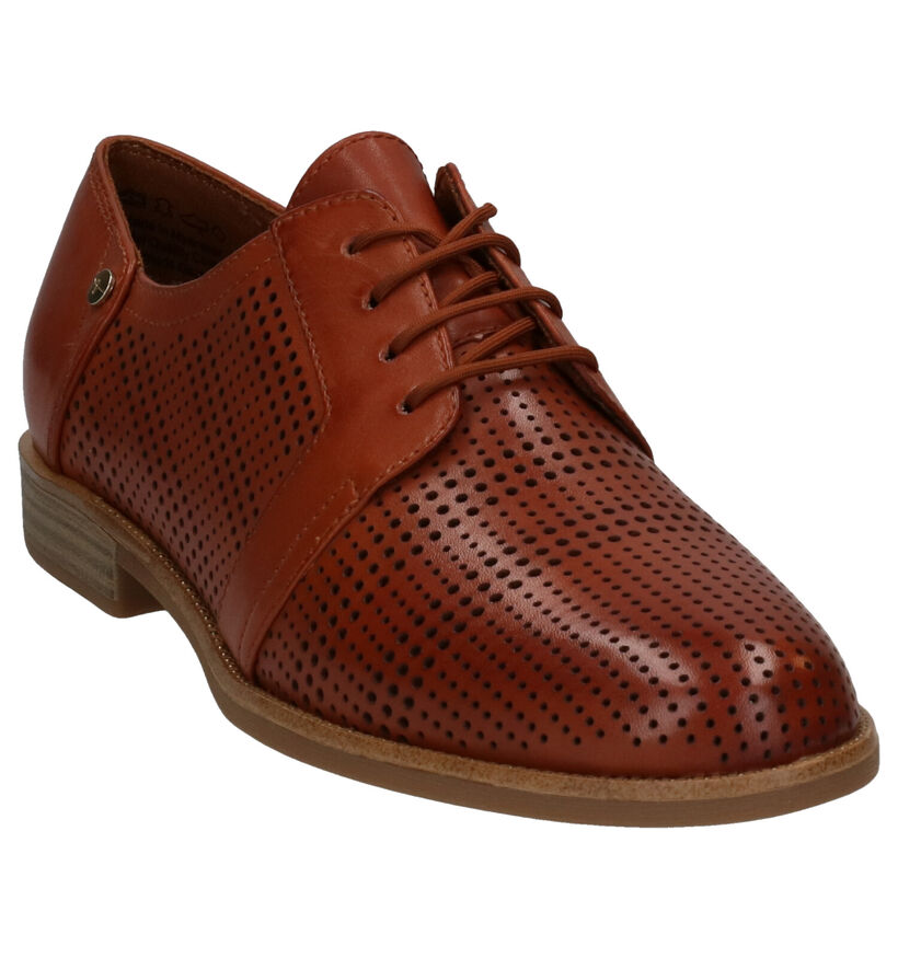 Tamaris TOUCH it Chaussures à Lacets en Cognac en cuir (270118)