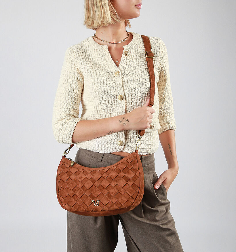 Woomen Aubepine Cognac Crossbodytas voor dames (378680)