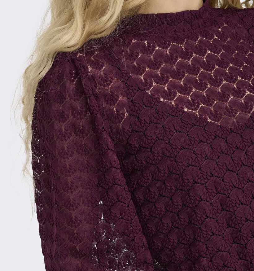 JDY Avery Lace Top Bordeaux Blouse voor dames (362424)