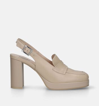 Slingbacks beige