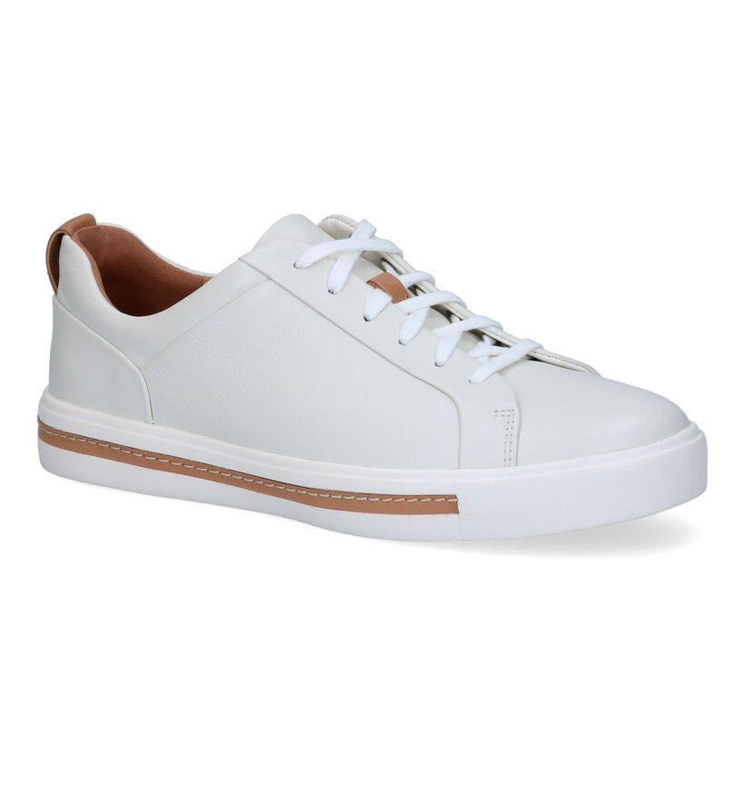 Clarks Un Maui Lace Chaussures à lacets en Blanc en cuir (304505)