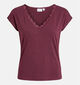 Vila Modala Lace Bordeaux T-shirt voor dames (378501)