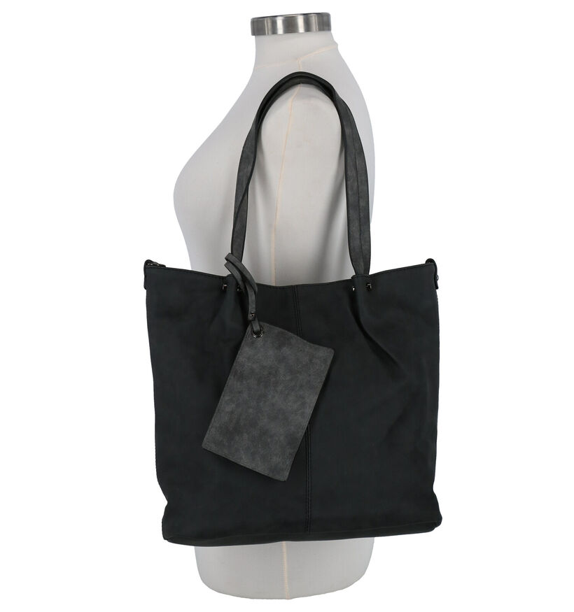 Emily & Noah Grijze Bag in Bag Shopper Tas in kunstleer (284365)