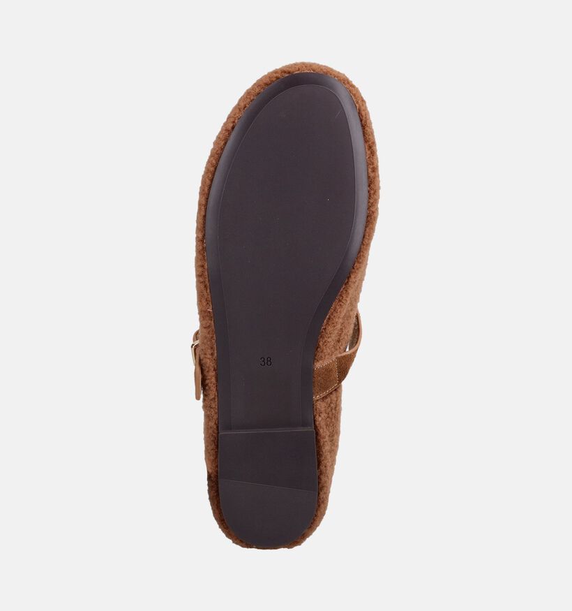 Laurent David Chaussures plates en Beige fonc&eacute; pour femmes (378653)