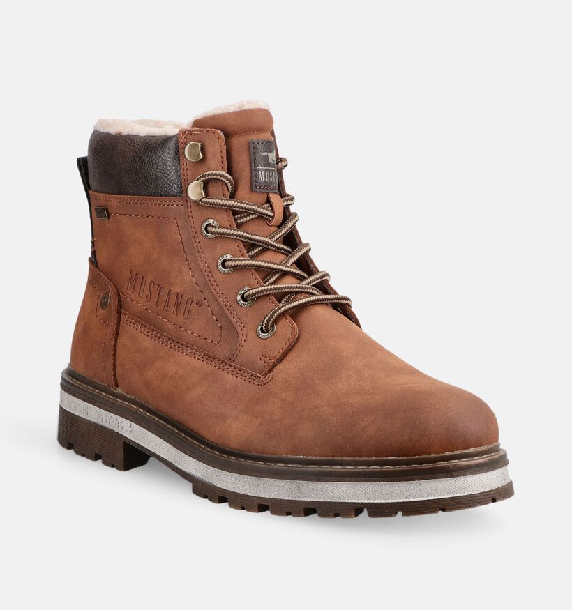 Mustang Cognac Boots met Veters voor heren (378971)