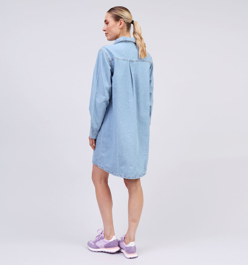 SISTERS POINT Ovea Robe chemise en Bleu Denim pour femmes (363310)
