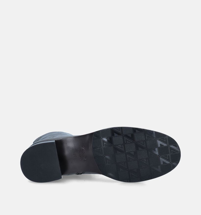 Zinda Bottillons avec talon carré en Argent pour femmes (348498)