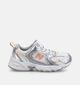 New Balance 530 Baskets basses en Argent/Rose pour filles (375228) - pour semelles orthop&eacute;diques