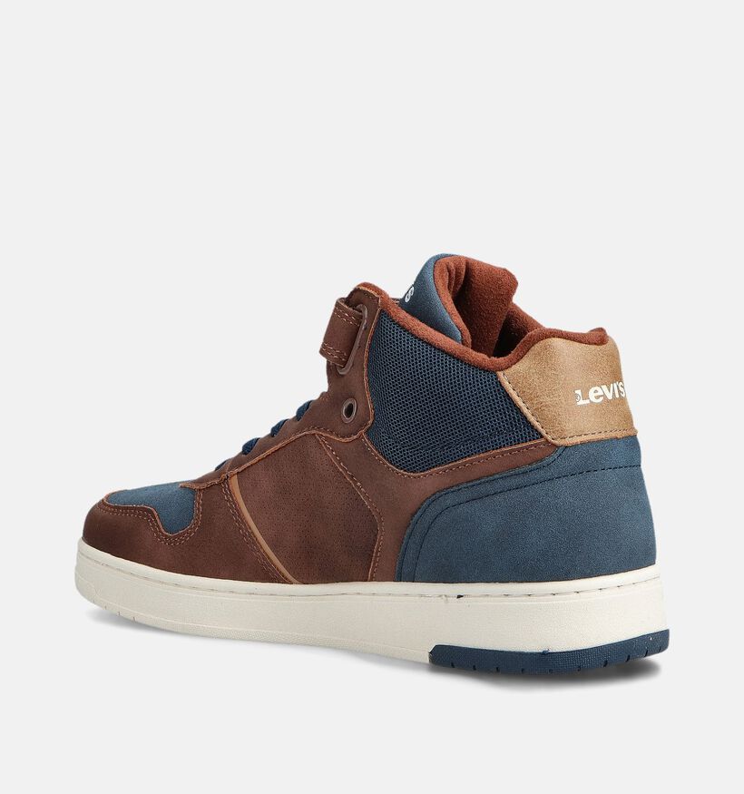 Levi's Kick Mid Bruine Hoge Sneakers voor jongens (363425) - geschikt voor steunzolen