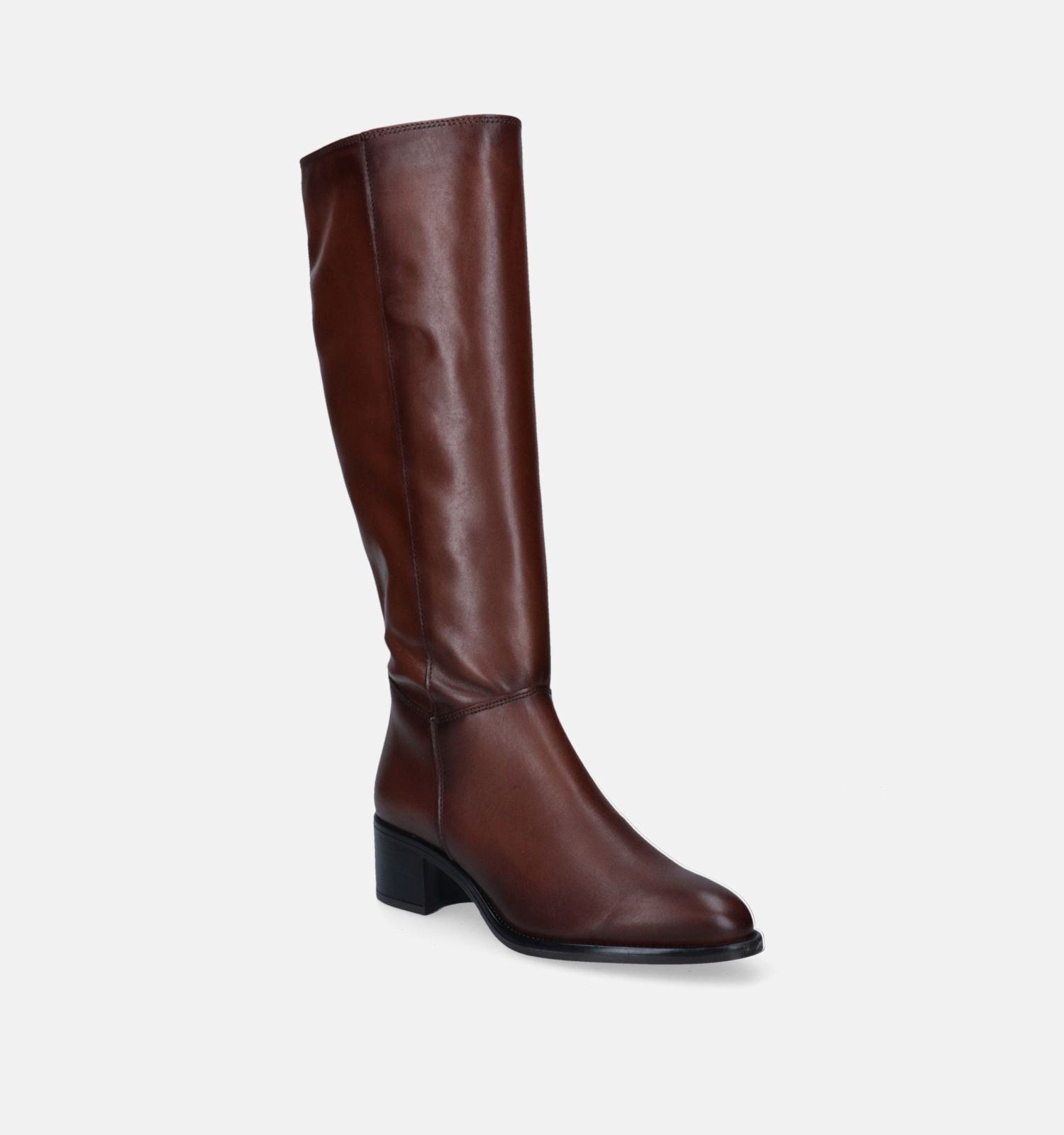 Cognac lange laarzen top