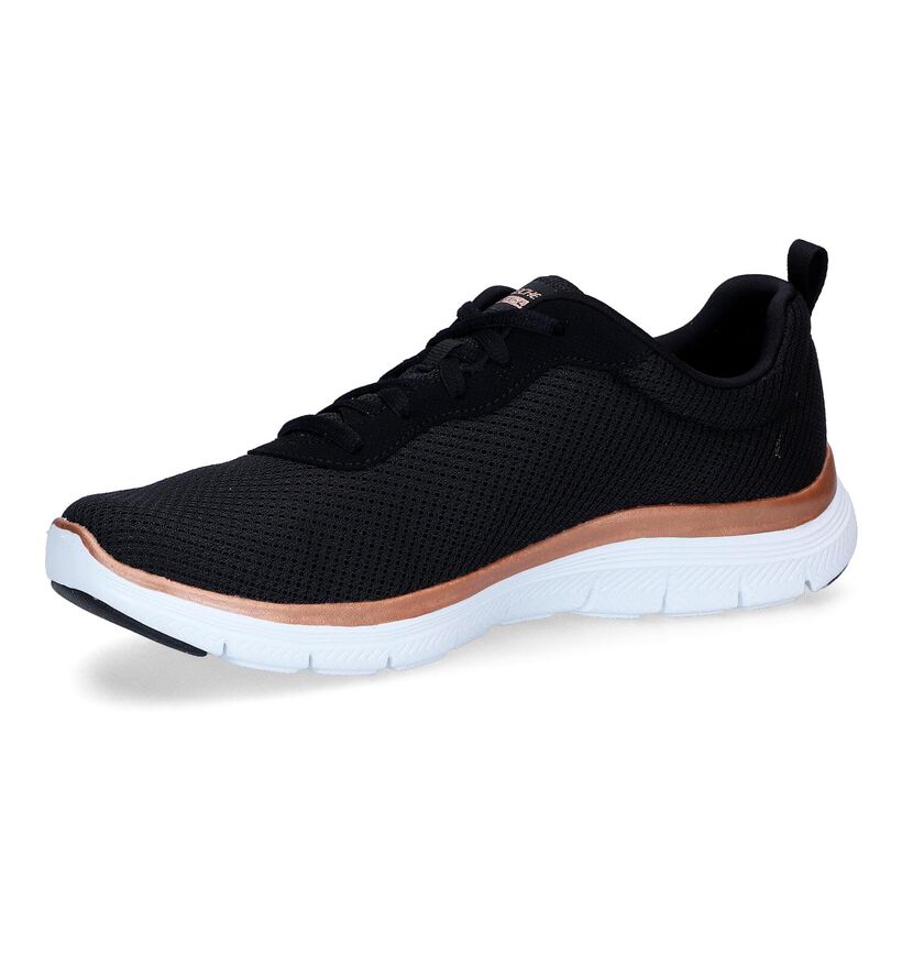 Skechers Flex Appeal 4.0 Zwarte Sneakers voor dames (310633)