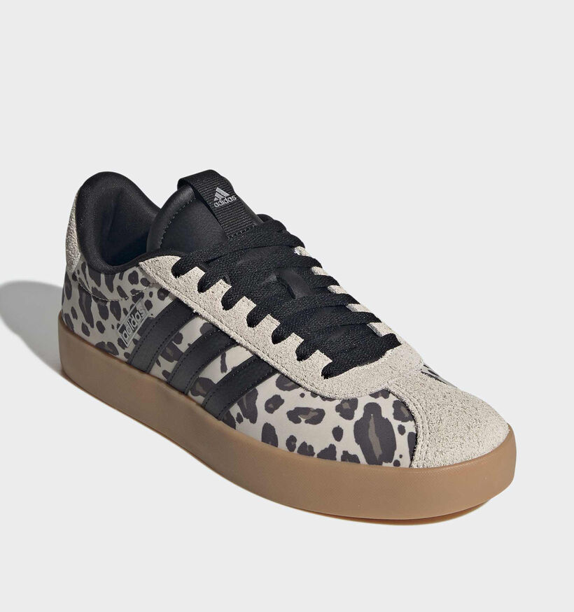 adidas VL Court 3.0 Beige/Zwarte Sneakers voor dames (380336)