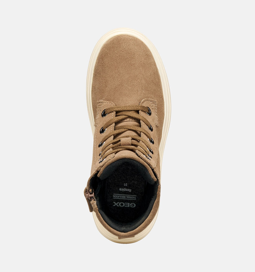 Geox Kiddartah Cognac Hoge Schoenen voor meisjes (360378) - geschikt voor steunzolen