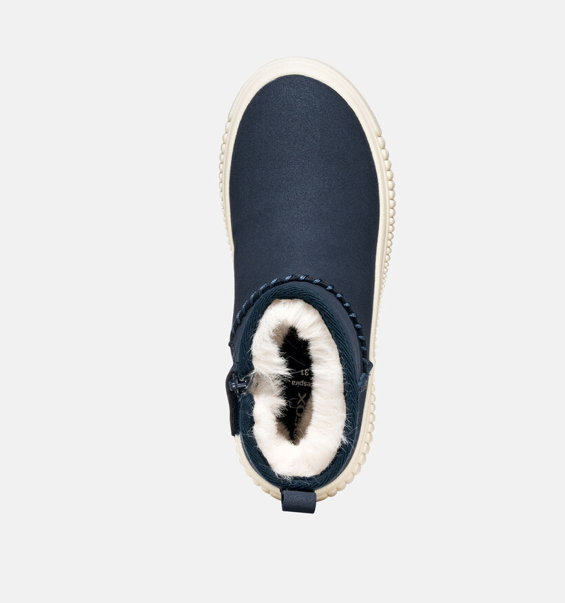 Geox Laquinny Bottes hautes en Bleu foncé pour filles (361914) - pour semelles orthopédiques