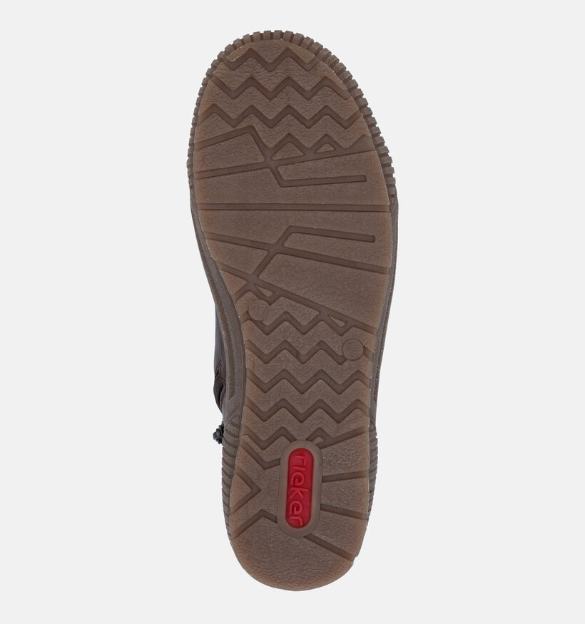 Rieker Antistress Bruine Hoge Schoenen met Veter en Rits voor dames (377925) - geschikt voor steunzolen