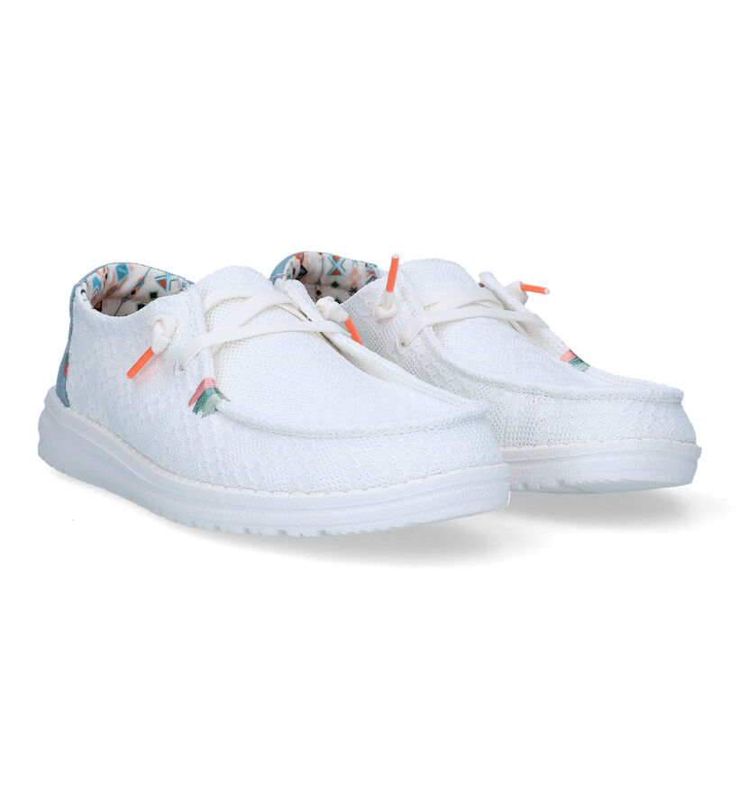 HEYDUDE Wendy Boho Mocassins en Blanc pour femmes (324432) - pour semelles orthopédiques