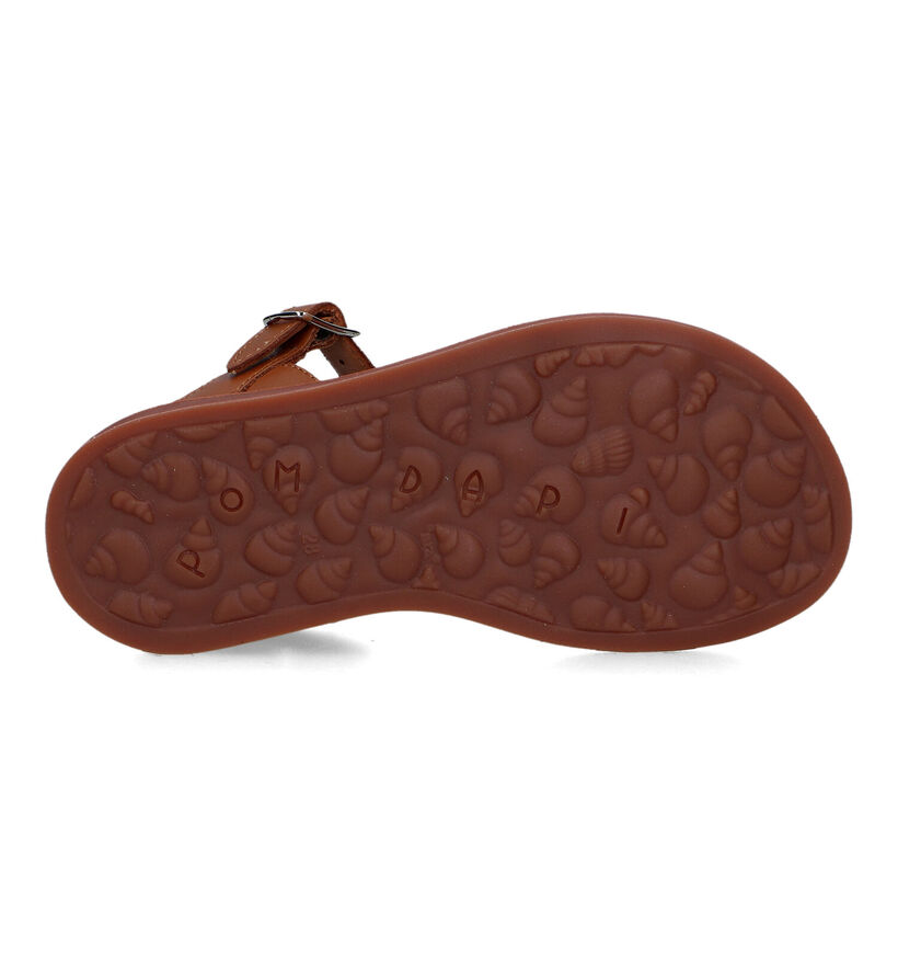Pom d'Api Plagette Oto Sandales en Cognac pour filles (322874)