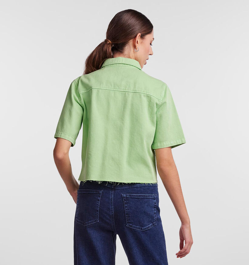 Pieces Blume Groen Jeanshemd voor dames (334393)