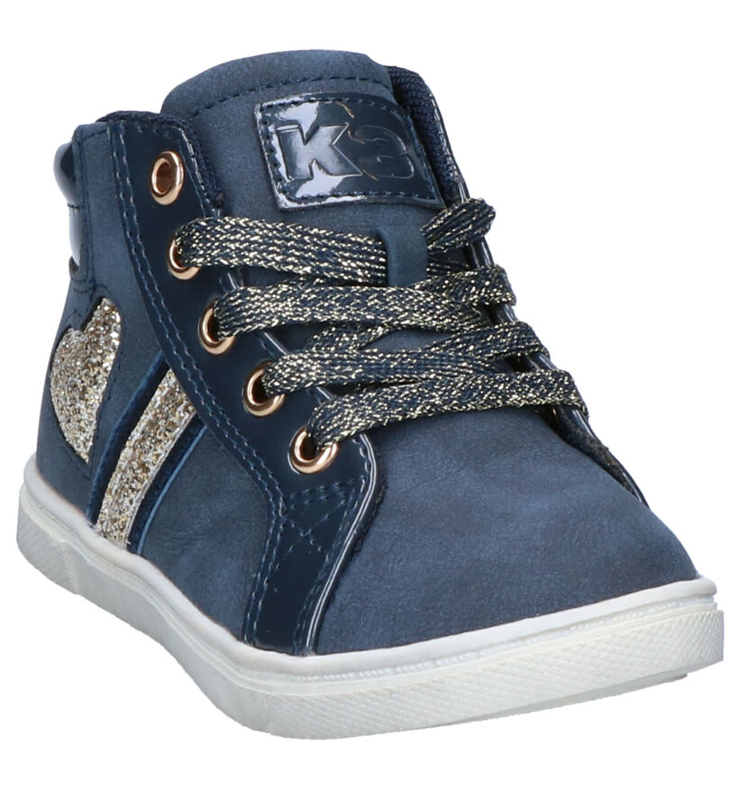 K3 Chaussures hautes en Bleu en simili cuir (260596)