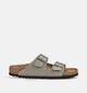 Birkenstock  Arizona Birko-Flor Nu-pieds en Vert pour hommes (377025)