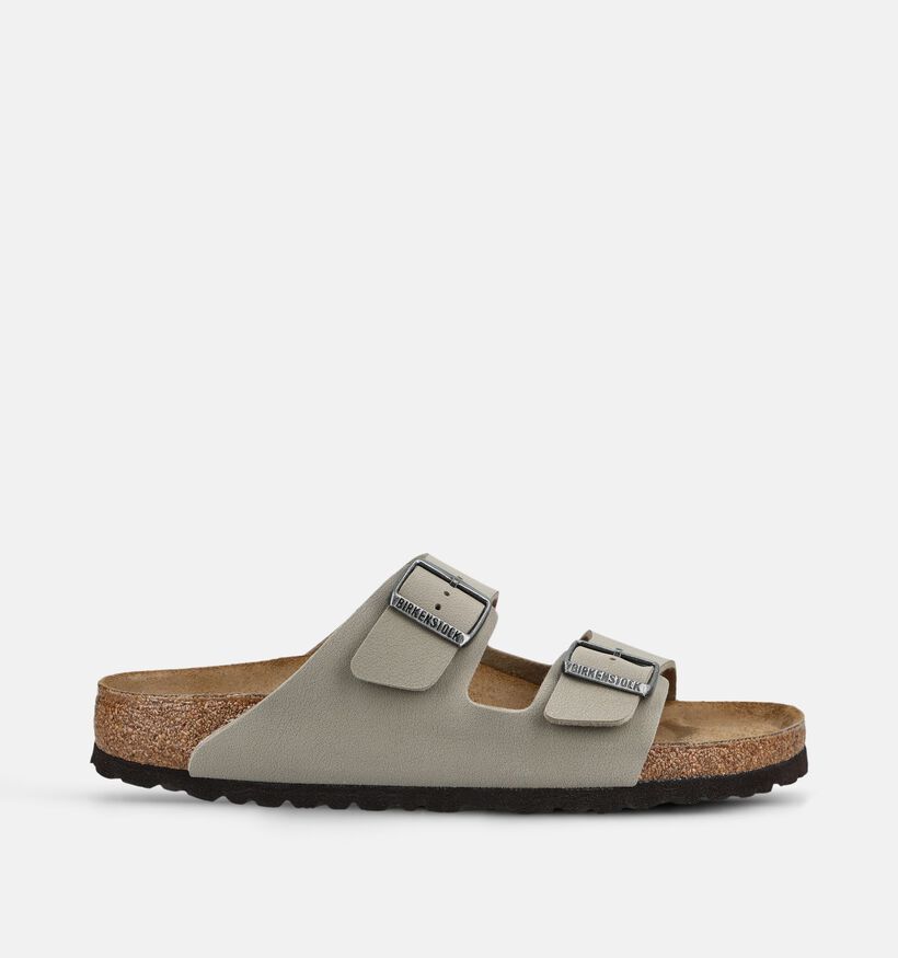 Birkenstock  Arizona Birko-Flor Nu-pieds en Vert pour hommes (377025)