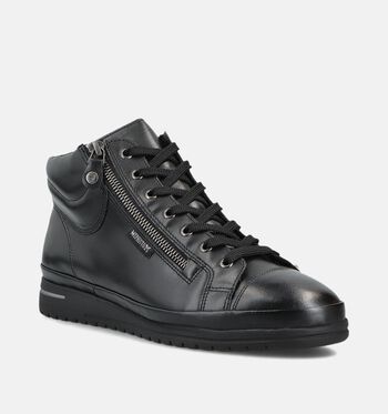 Mephisto High Sneakers Zwart/Cognac