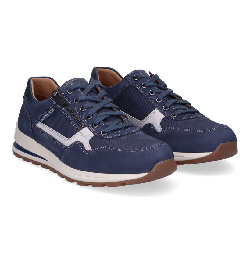 Mephisto Bradley Nomad Chaussures à lacets en Bleu pour hommes (323375) - pour semelles orthopédiques