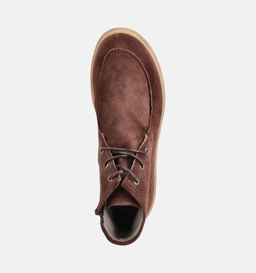 Think! Creps Boots &agrave; lacets en Marron pour femmes (381355) - pour semelles orthop&eacute;diques