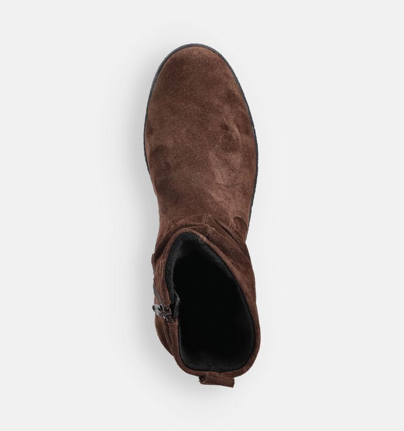 Solemade Bruine Platte Enkellaarzen voor dames (364112) - geschikt voor steunzolen