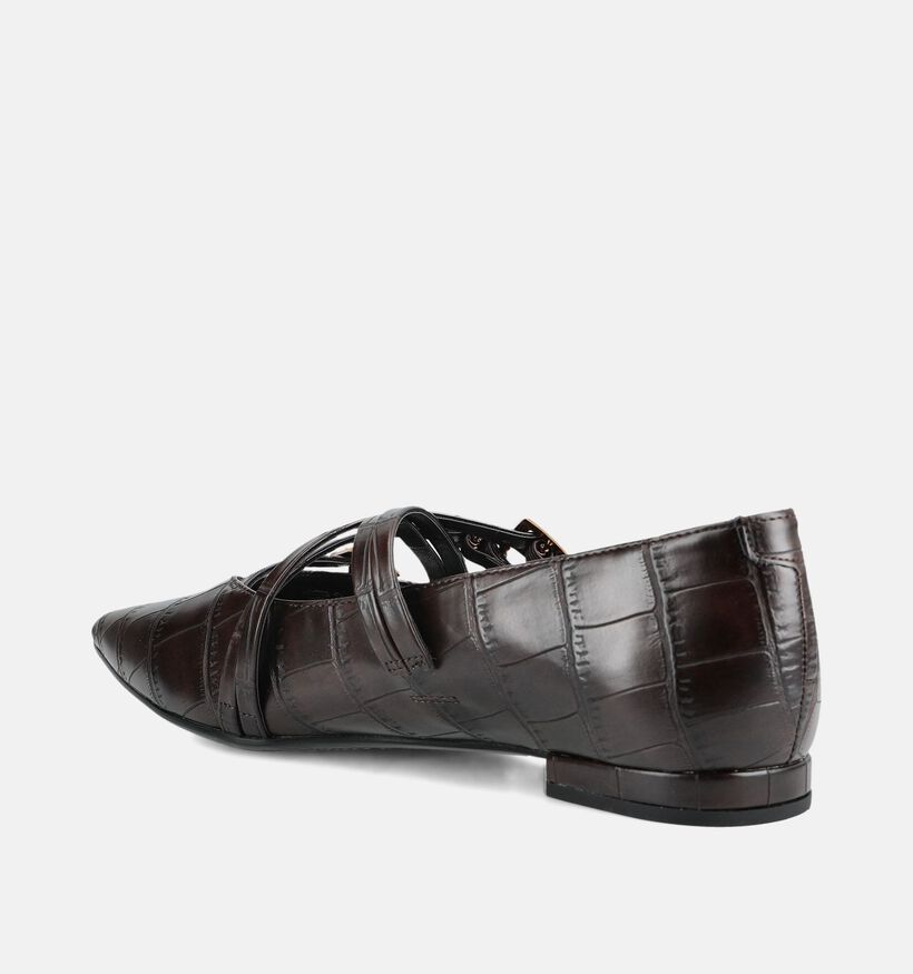 Tamaris Chaussures plates en Brun fonc&eacute; pour femmes (376636)