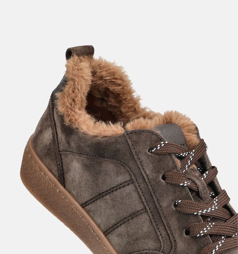 Gabor Comfort Donkerbruine Sneakers voor dames (376990) - geschikt voor steunzolen