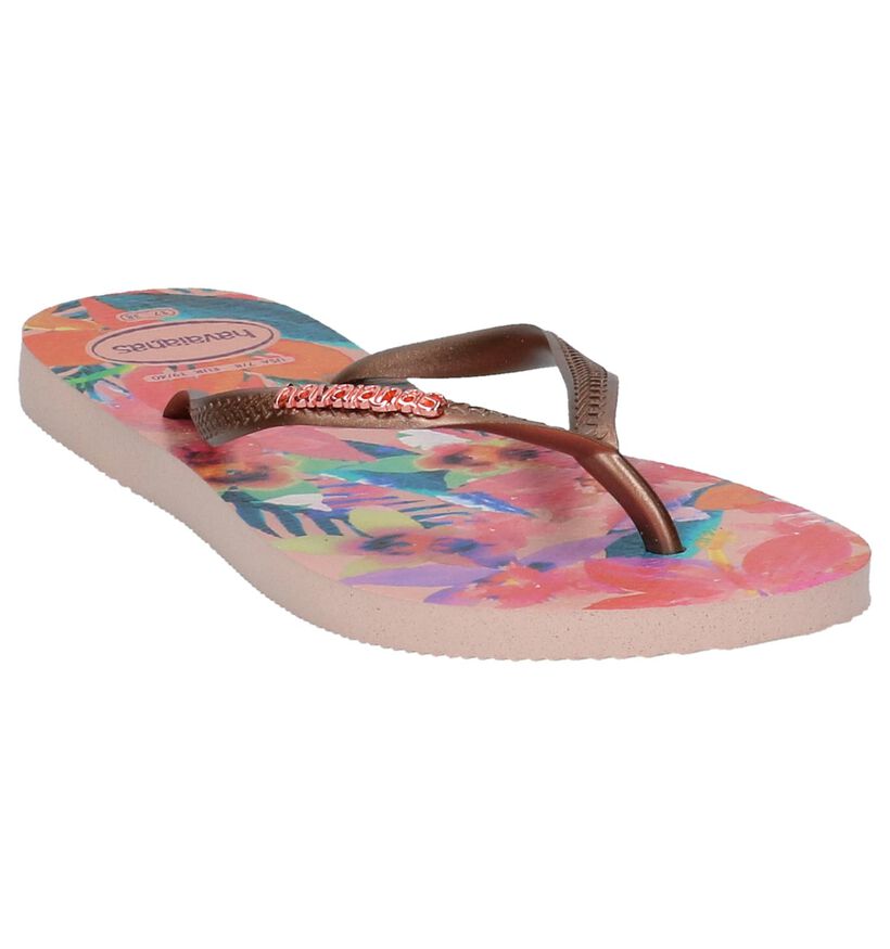 Havaianas Slim Roze Teenslippers in kunststof (289782)