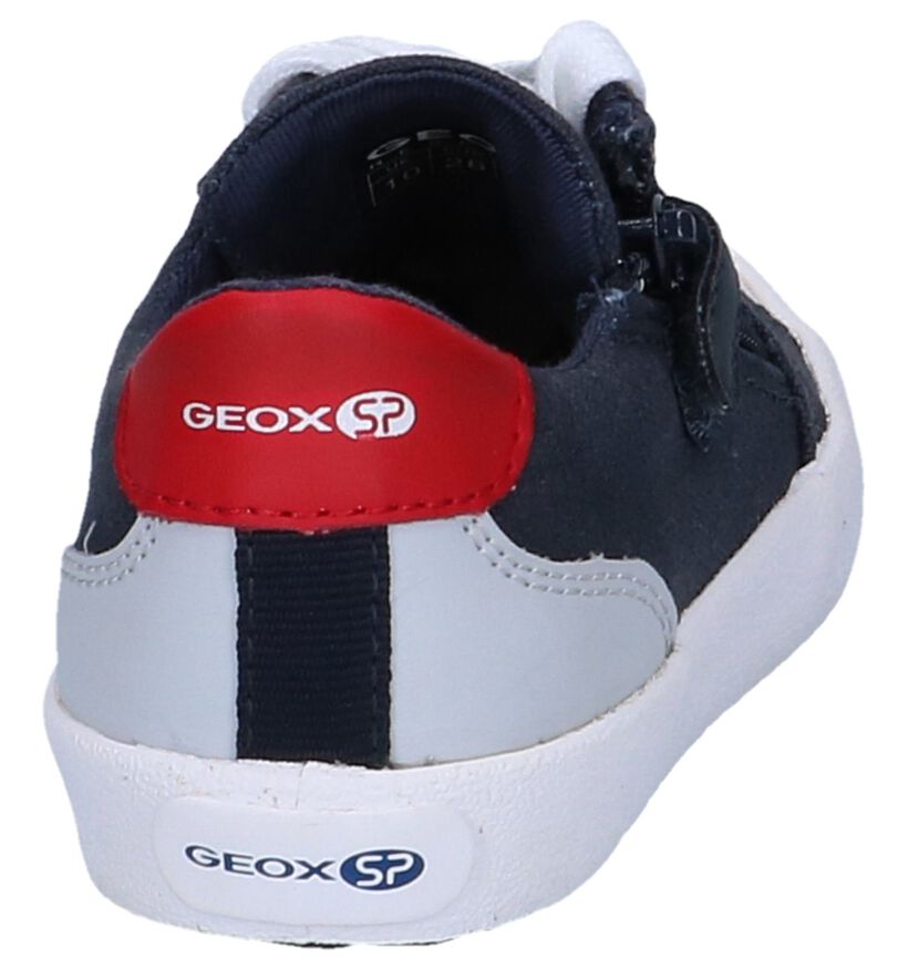 Geox Chaussures à fermeture éclair/lacets en Bleu foncé en simili cuir (237951)
