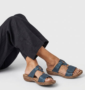 Rieker Slippers Blauw
