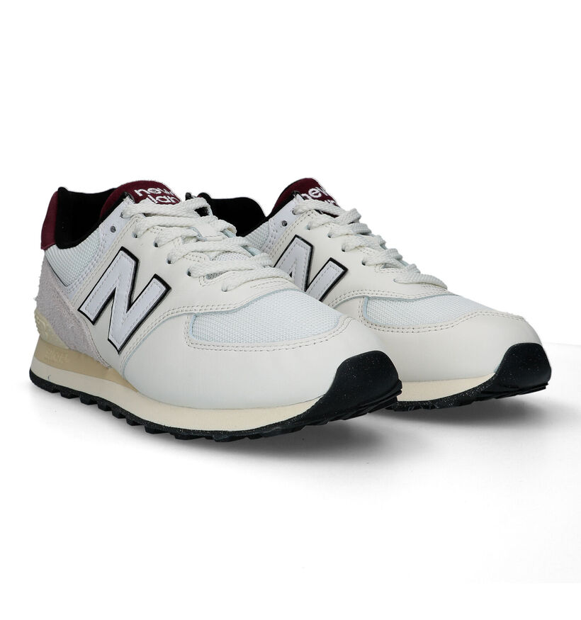 New Balance U 574 Witte Sneakers voor heren (319189) - geschikt voor steunzolen