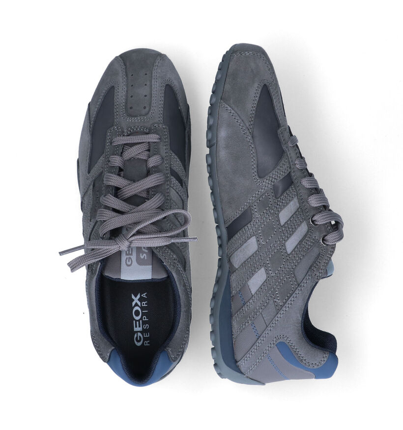 Geox Snake Blauwe Veterschoenen voor heren (315805) - geschikt voor steunzolen