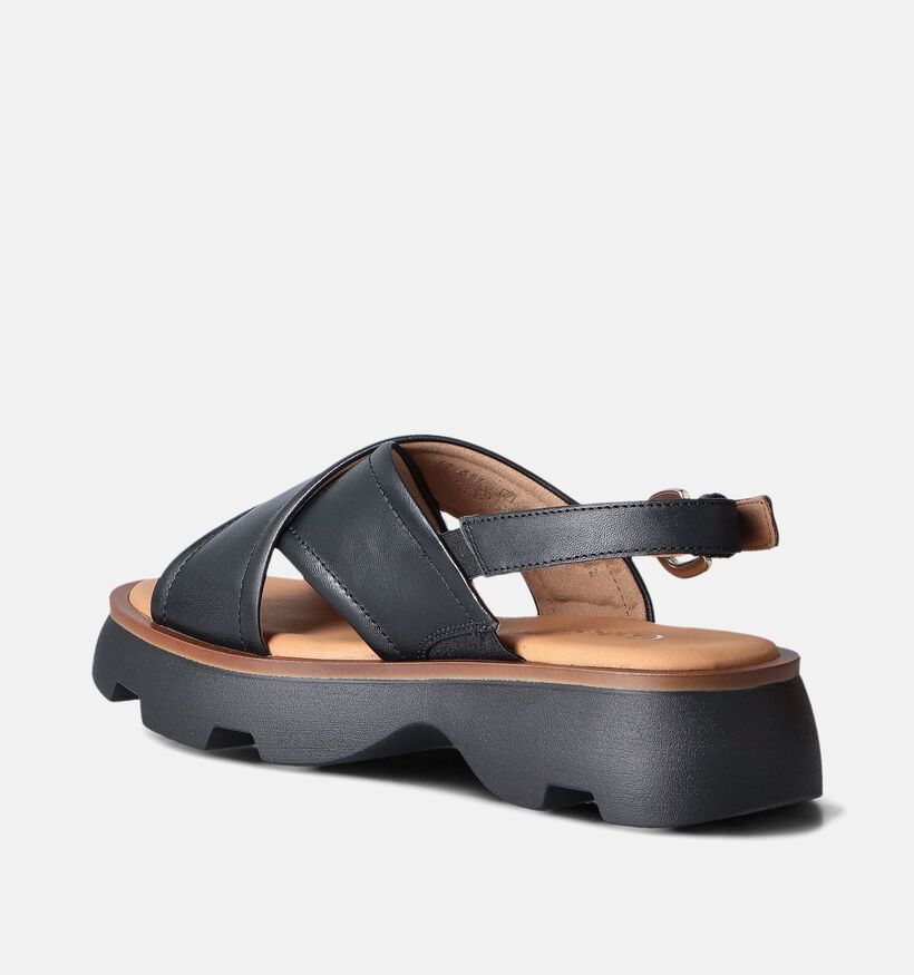 Gabor Zwarte Sandalen met plateauzool voor dames (356668)