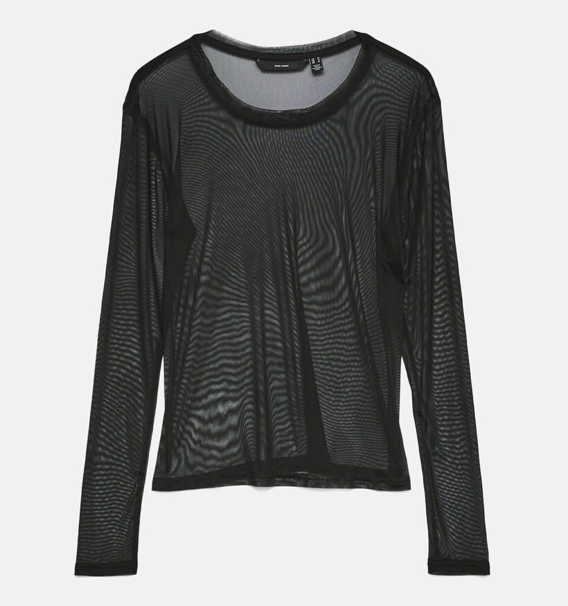 Vero Moda Lova Zwarte Mesh T-shirt Vero Moda Lova Zwarte Mesh T-shirt voor dames (365678)