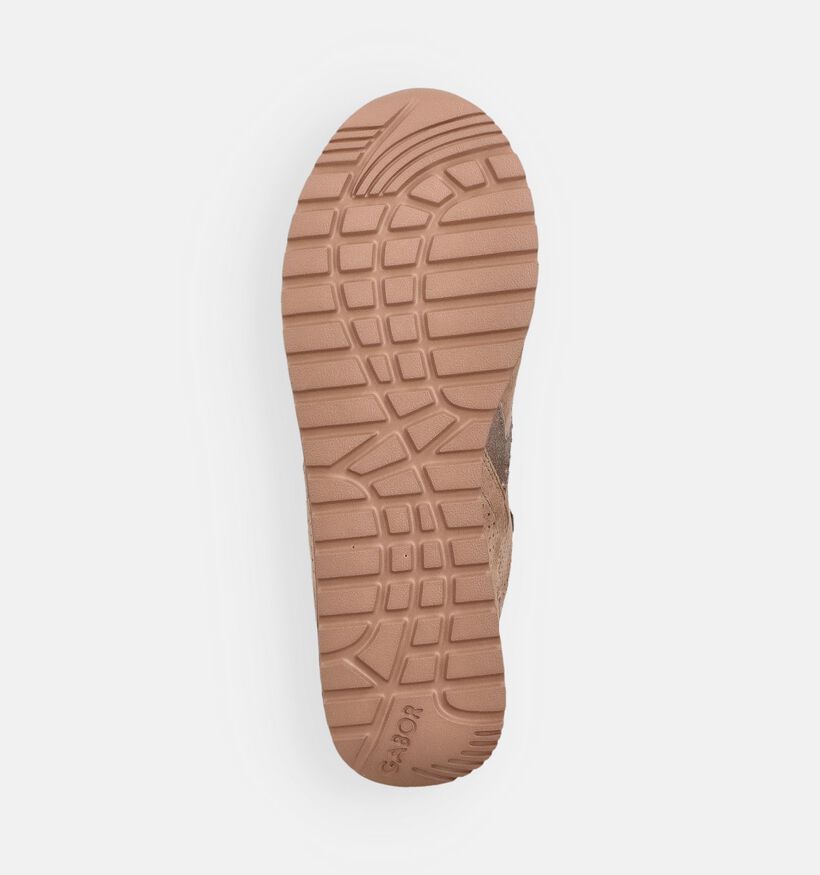 Gabor Lichtbruine Sneakers voor dames (369414) - geschikt voor steunzolen