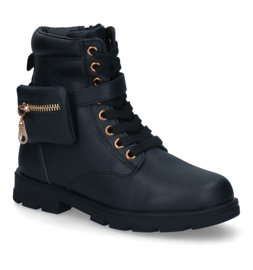 Milo & Mila Zwarte Bottines voor meisjes (313331)