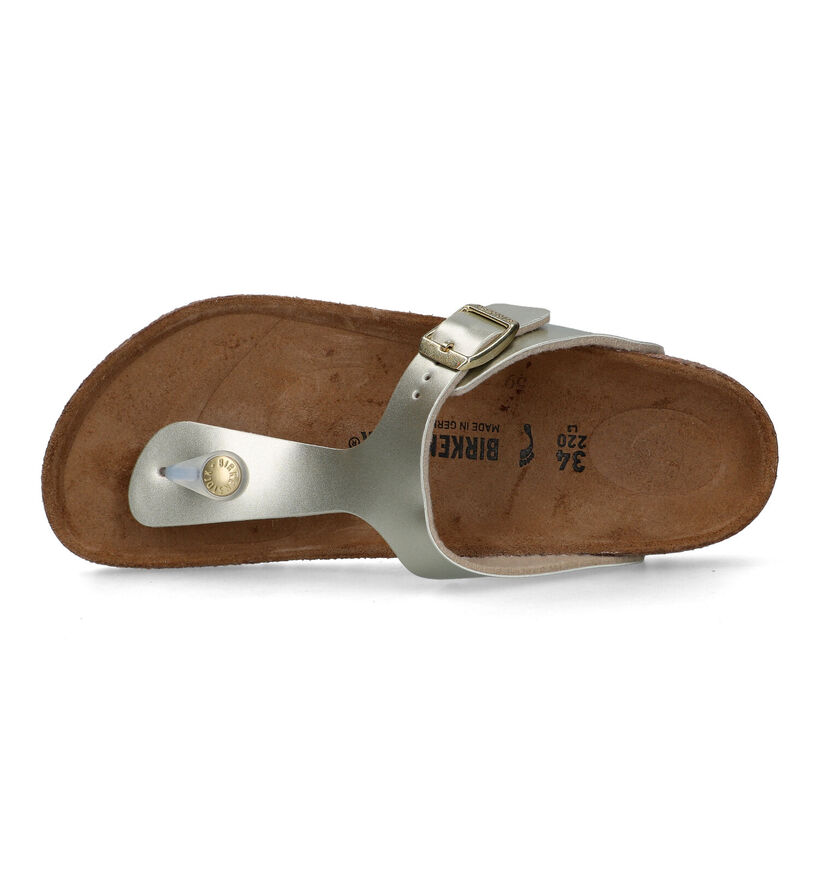 Birkenstock Gizeh Birko Flor Gouden Teenslippers voor meisjes (338077)