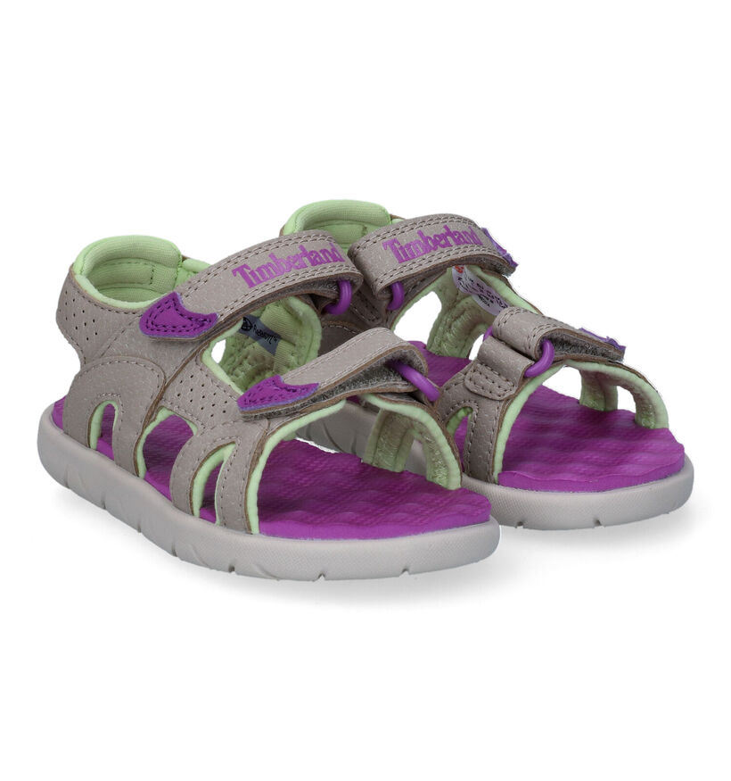 Timberland Perkins Row 2Strap Taupe Watersandalen in kunstleer (305841)