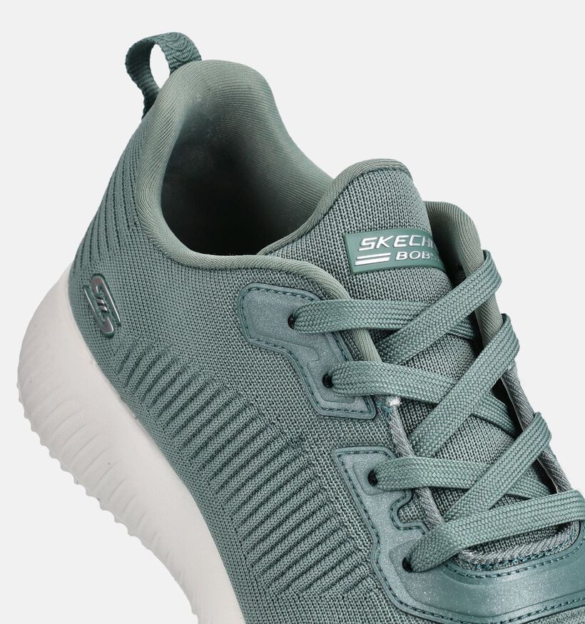 Skechers Bobs Squad Tough Talk Groene Sneakers voor dames (371229) - geschikt voor steunzolen