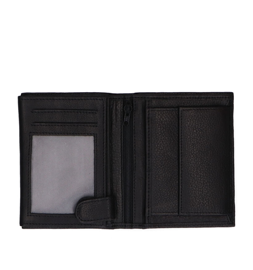 Euro-Leather Zwarte Portefeuille in leer (310407)