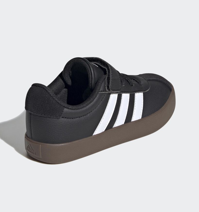 adidas VL Court 3.0 Baskets basses en Noir pour filles, gar&ccedil;ons (365314) - pour semelles orthop&eacute;diques